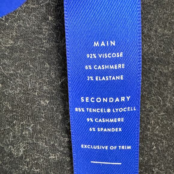 Kit + Ace Womens Cashmere Blend Hoodie Sweatshirt Size 8 Knit Lightweight Gray - Picture 7 of 9